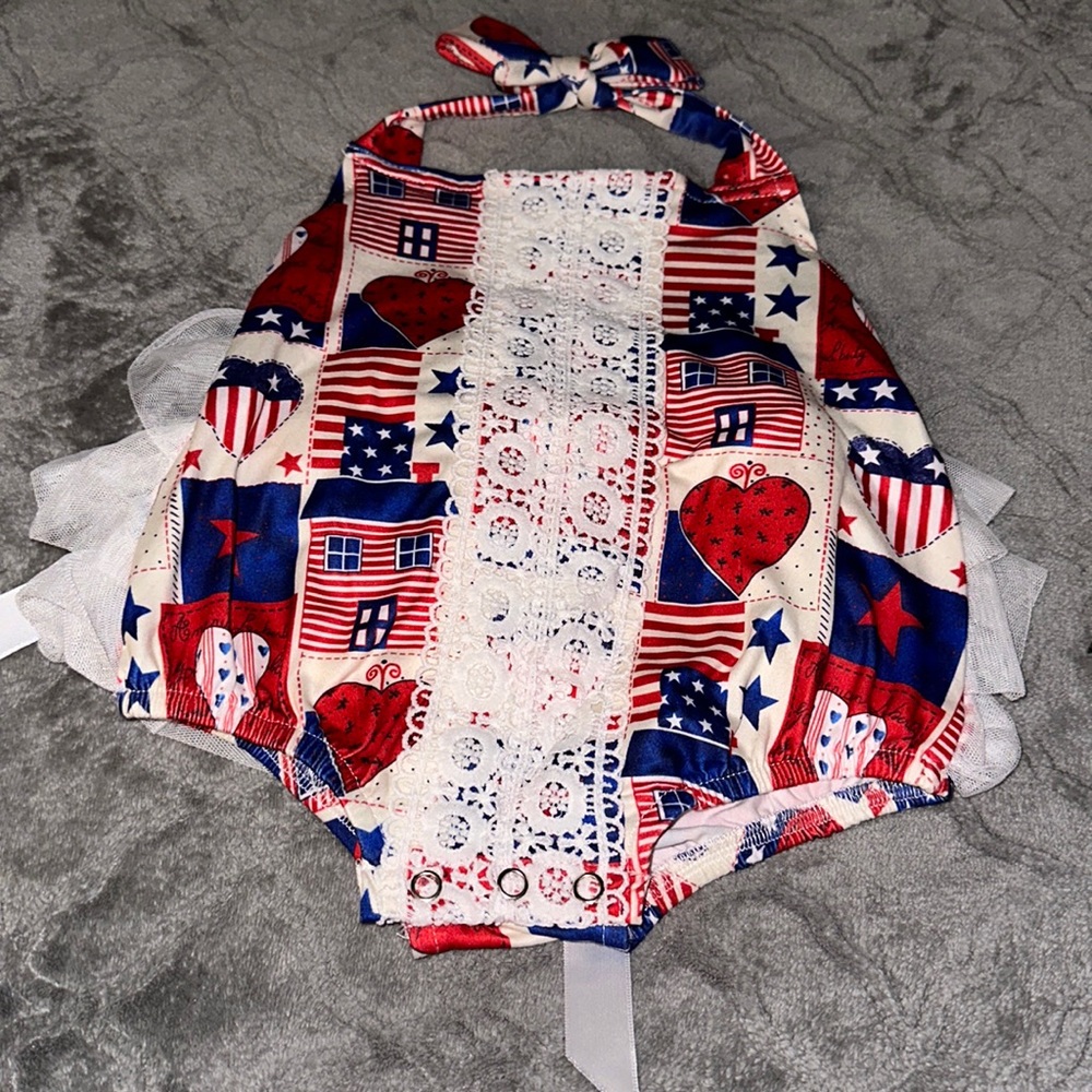 Patriotic bubble size 0/3m
